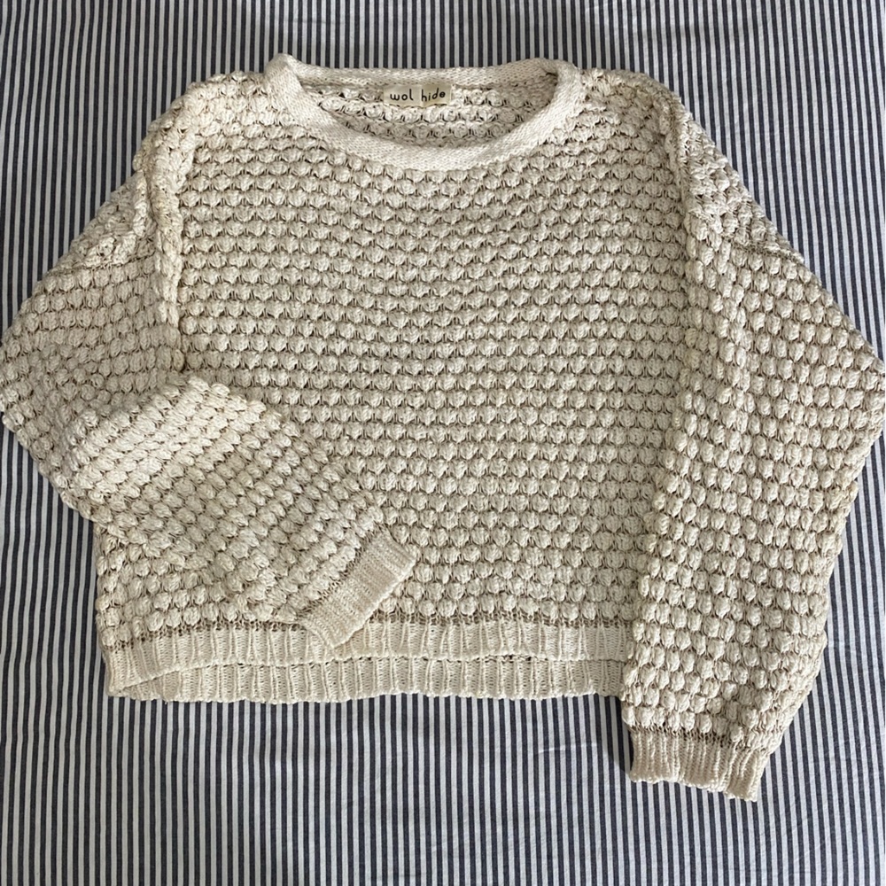 Wol Hide Strata Textured Pullover, cotton linen